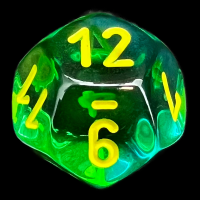Chessex Gemini Translucent Green & Teal D12 Dice