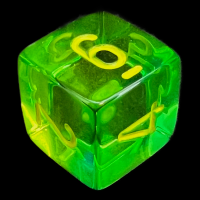 Chessex Gemini Translucent Green & Teal D6 Dice