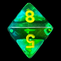 Chessex Gemini Translucent Green & Teal D8 Dice