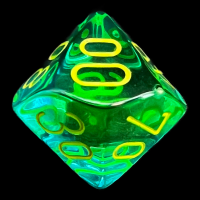 Chessex Gemini Translucent Green & Teal Percentile Dice