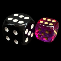Chessex Gemini Translucent Red & Violet 12mm D6 Spot Dice