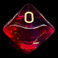 Chessex Gemini Translucent Red & Violet D10 Dice