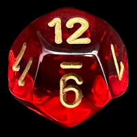 Chessex Gemini Translucent Red & Violet D12 Dice