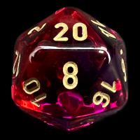 Chessex Gemini Translucent Red & Violet D20 Dice
