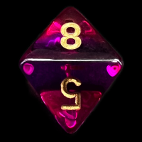 Chessex Gemini Translucent Red & Violet D8 Dice