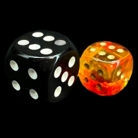 Chessex Gemini Translucent Red & Yellow 12mm D6 Spot Dice
