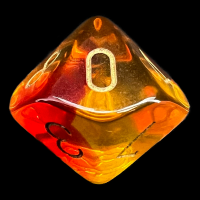 Chessex Gemini Translucent Red & Yellow D10 Dice