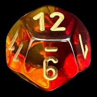 Chessex Gemini Translucent Red & Yellow D12 Dice