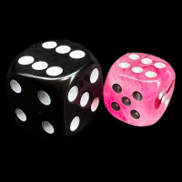 Chessex Ghostly Glow Pink 12mm D6 Spot Dice