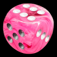 Chessex Ghostly Glow Pink 16mm D6 Spot Dice