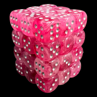 Chessex Ghostly Glow Pink 36 x D6 Dice Set