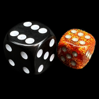 Chessex Glitter Gold 12mm D6 Spot Dice