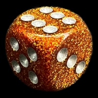 Chessex Glitter Gold 16mm D6 Spot Dice