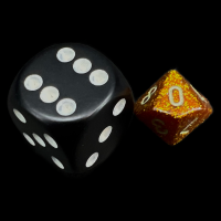 Chessex Glitter Gold MINI D10 Dice