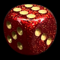Chessex Glitter Ruby 16mm D6 Spot Dice