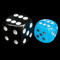 Chessex Luminary Sky Glow in the Dark 12mm D6 Spot Dice