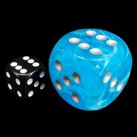Chessex Luminary Sky Glow in the Dark BIG 30mm D6 Spot Dice