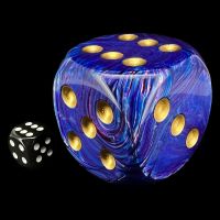 Chessex Lustrous Purple with Gold MASSIVE 50mm D6 Spot Dice
