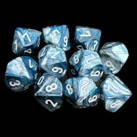 Chessex Lustrous Slate 10 x D10 Dice Set