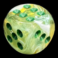 Chessex Marble Green 16mm D6 Spot Dice