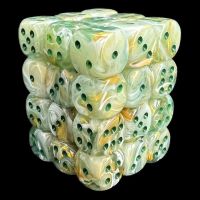 Chessex Marble Green 36 x D6 Dice Set