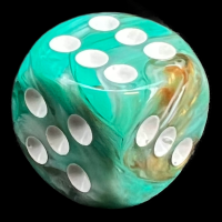 Chessex Marble Oxi-Copper 16mm D6 Spot Dice