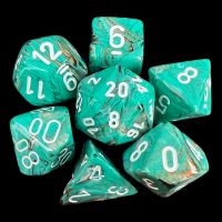 Chessex Marble Oxi-Copper 7 Dice Polyset