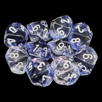 Chessex Nebula Black 10 x D10 Dice Set