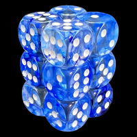 Chessex Nebula Dark Blue 12 x D6 Dice Set