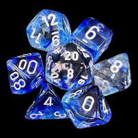 Chessex Nebula Dark Blue 7 Dice Polyset