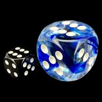 Chessex Nebula Dark Blue with White BIG 30mm D6 Spot Dice