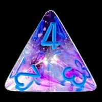 Chessex Nebula Nocturnal & Blue Luminary Glow In Dark D4 Dice