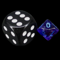 Chessex Nebula Nocturnal Luminary & Blue MINI D10 Dice