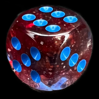 Chessex Nebula Primary & Blue Luminary Glow In Dark 16mm D6 Spot Dice