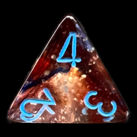 Chessex Nebula Primary & Blue Luminary Glow In Dark D4 Dice