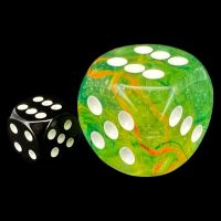 Chessex Nebula Spring with White Luminary BIG 30mm D6 Spot Dice