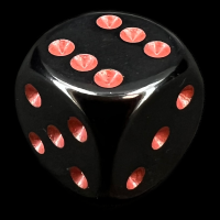Chessex Opaque Black & Red 16mm D6 Spot Dice