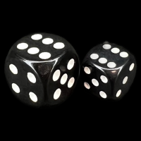 Chessex Opaque Black & White 12mm D6 Spot Dice