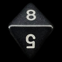 Chessex Opaque Black & White D8 Dice