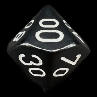 Chessex Opaque Black & White Percentile Dice