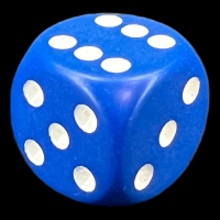 Chessex Opaque Blue & White 16mm D6 Spot Dice