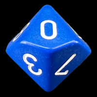 Chessex Opaque Blue & White D10 Dice