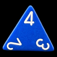 Chessex Opaque Blue & White D4 Dice
