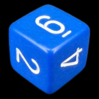 Chessex Opaque Blue & White D6 Dice