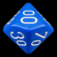 Chessex Opaque Blue & White Percentile Dice