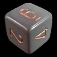 Chessex Opaque Dark Grey & Copper D6 Dice