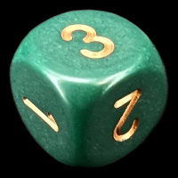 Chessex Opaque Dusty Green & Copper D3 Dice
