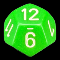 Chessex Opaque Green & White D12 Dice