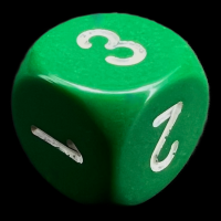 Chessex Opaque Green & White D3 Dice OOP PREVIOUS COLOUR