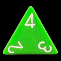 Chessex Opaque Green & White D4 Dice